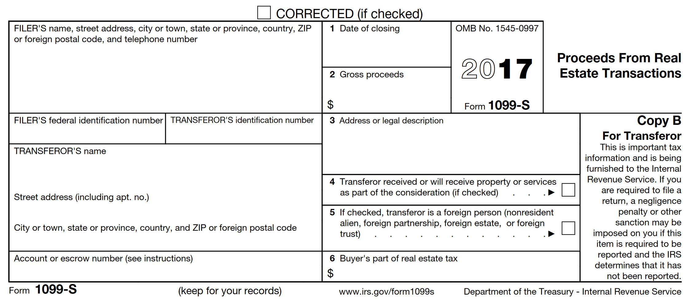 Form 1099-S