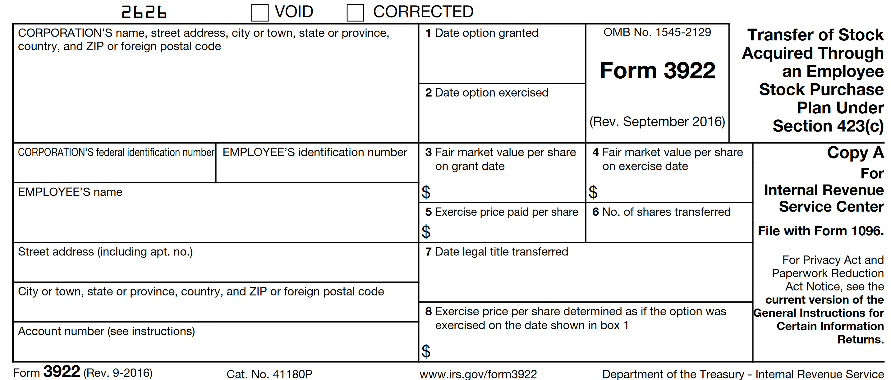 Form 3922