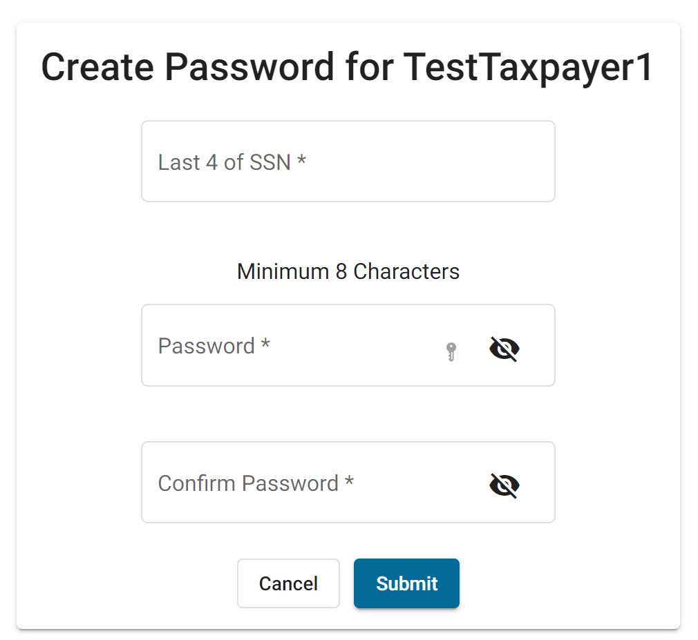 Enter SSN to set up portal