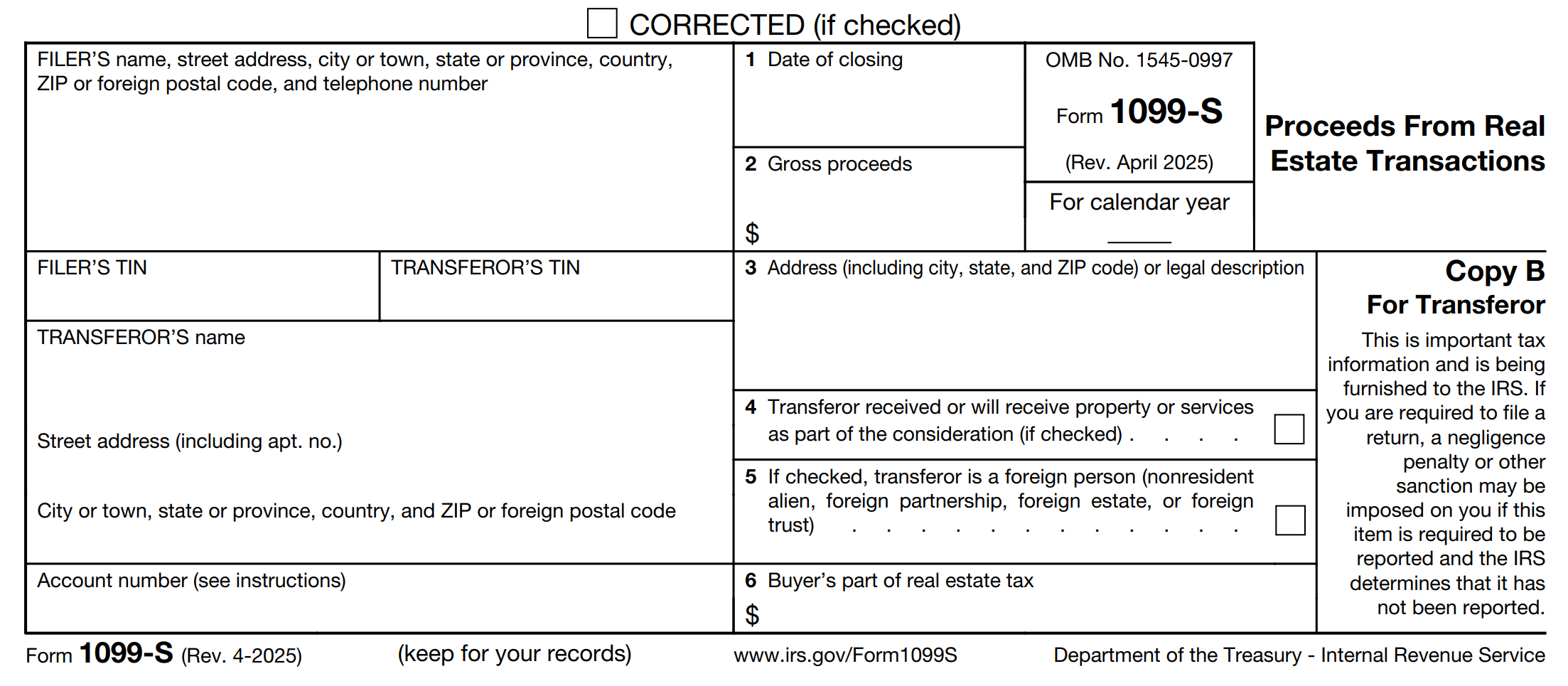 Form 1099-S